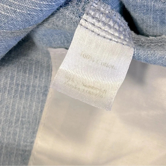 Caslon Light Wash 100% Cotton Denim Pocketed A-Line Midi Skirt / Women’s Size 4 - Picture 7 of 7